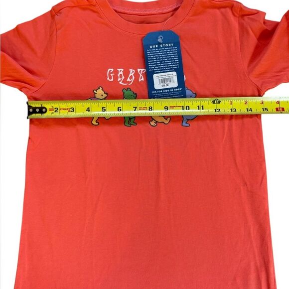 Life Is Good Crusher Tee Orange Grateful Bears Winnie The Pooh Kids Medium NEW - Picture 7 of 7